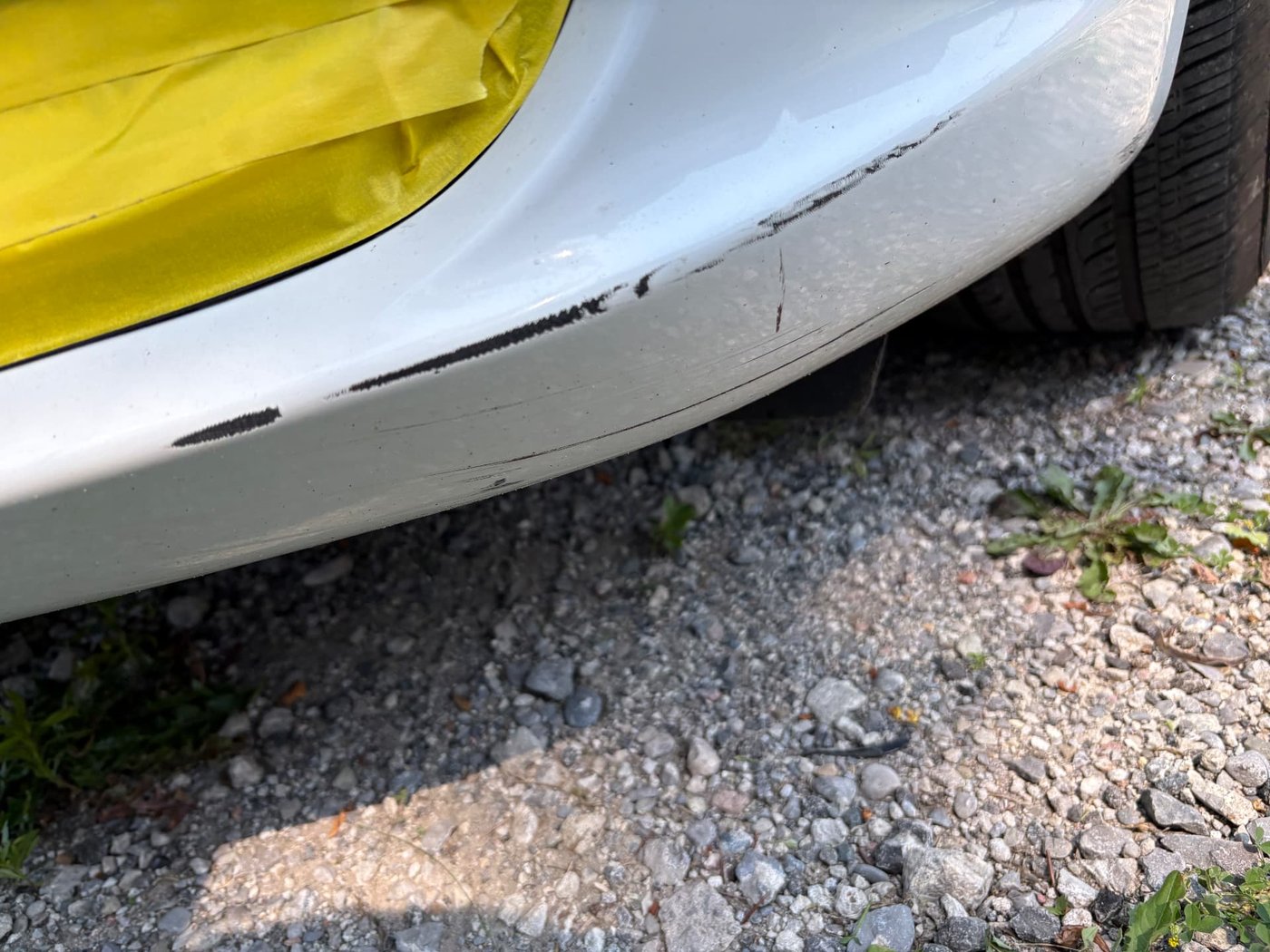 Bumper Scuff Repair — before the repair