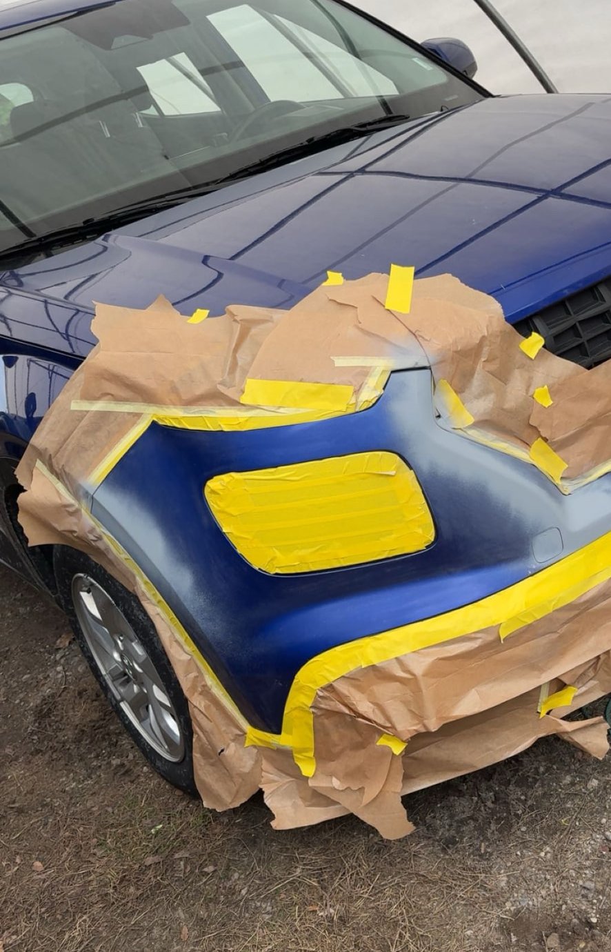 Fender & Bumper Respray — before the repair